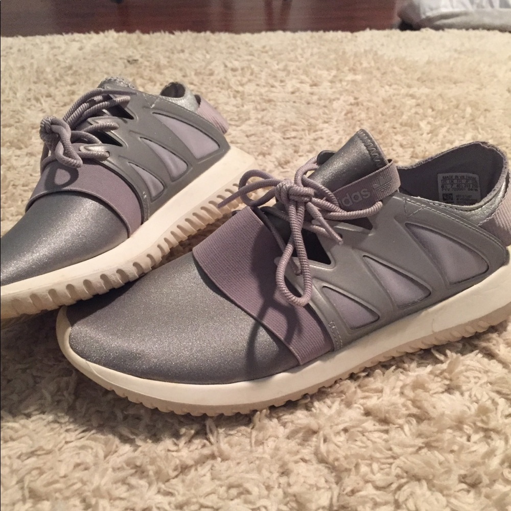 silver adidas tubular